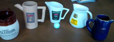7 Various Seagram's Pitchers, 6" - 7" Tall, See Listing, View more