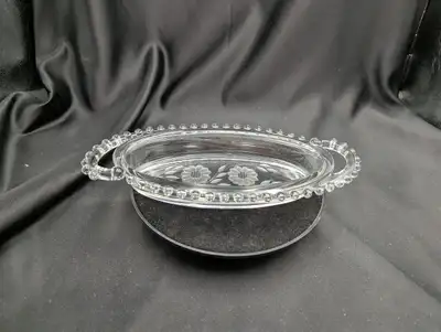 Imperial Glass Candlewick Cornflower Celery Tray, View more