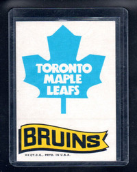 1973-74 Topps Team Stickers #19 Toronto Maple Leafs/Bruins