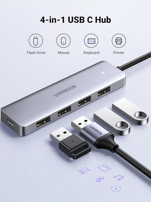 UGREEN USB C Hub 5ft, 4 Ports USB 3.1 Type C to USB 3.0 in Cables & Connectors in City of Toronto - Image 2
