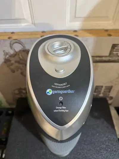 Breathe easier with this GermGuardian air purifier, equipped with HEPA filter, capturing allergens a...