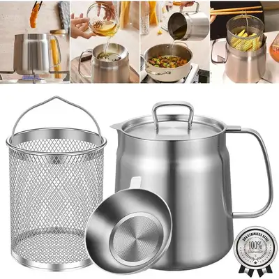 Stainless Steel Multifunctional Oil Strainer Pot, View more