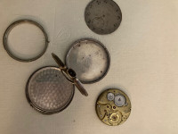 Antique Swiss Made  Grand Prix 1900 Silver Pocket Watch Pieces