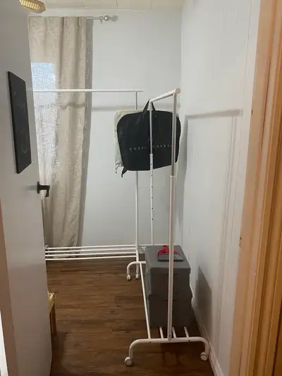 The room includes a bed, desk, and storage space, making it move-in ready. The house is shared with...