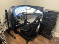 Full Simagic triple screen racing simulator