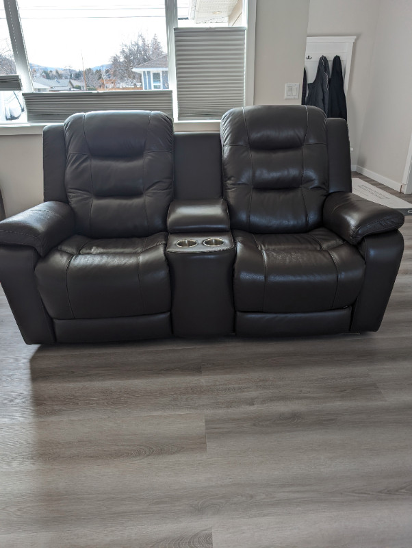 Palliser Power Leather Sofa and Theatre Seating in Couches & Futons in Penticton