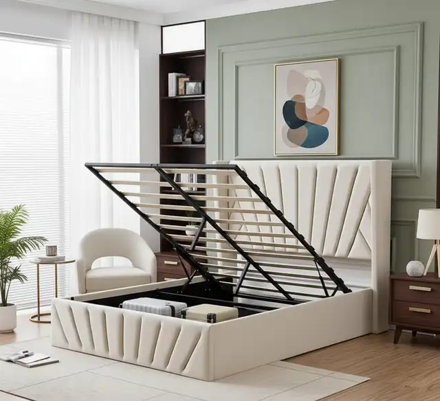 Queen Size Bed Frame | Never Used | Warehouse Clearance Sale in Beds & Mattresses in Peterborough - Image 4
