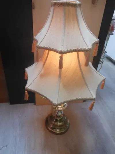 vintage double shade table lamp, View more