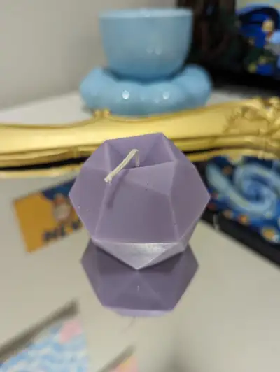 NEW Handmade Homemade Purple Diamond Candle Lavender Scented, View more