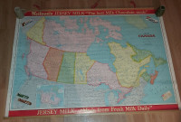 1961 Neilson's promotional Canadian map. With original letter