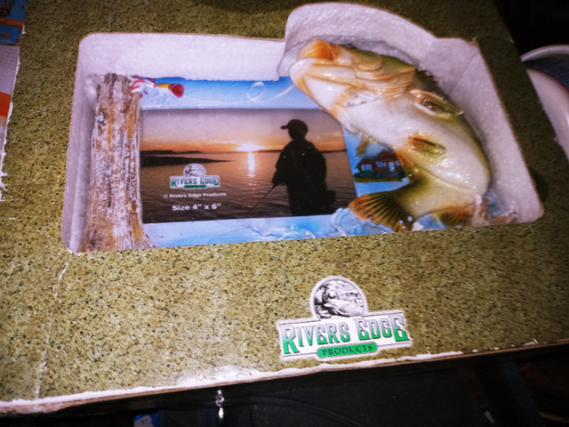 NEW  BASS FISHING  PICTURE  FRAME in Other in Sarnia - Image 2