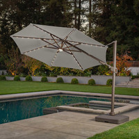 Brand New Sunvilla 3.35 m Round Solar LED Cantilever Umbrella