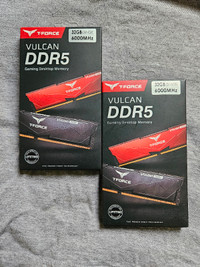 T-FORCE VULCAN 32GB DDR5 6000MHz (2x16GBs; 2-packs for sale)