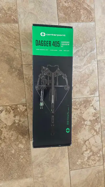 I'm selling a brand new in box CenterPoint Dagger 405 Crossbow Kit. This high-performance crossbow i...