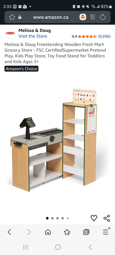 Melissa and Doug Wooden Grocery Store Playset, View more