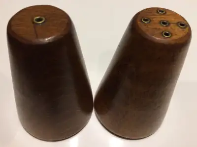 SALIÈRE POIVRIÈRE RETRO VINTAGE SHAKERS NOYER TECK MID CENTURY, View more