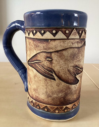 16-oz Handcrafted Artisan Mug Whale Motif