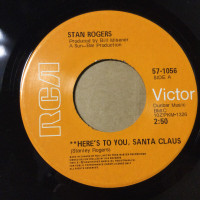  rare Stan Rogers vinyl 45 record 1970 Here’s to you Santa Claus
