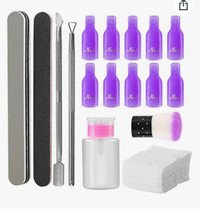 Nail Polish Gel Remover Tools Kit 100 Wipe Cotton Pads.