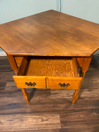 Corner Wooden Desk with Chair