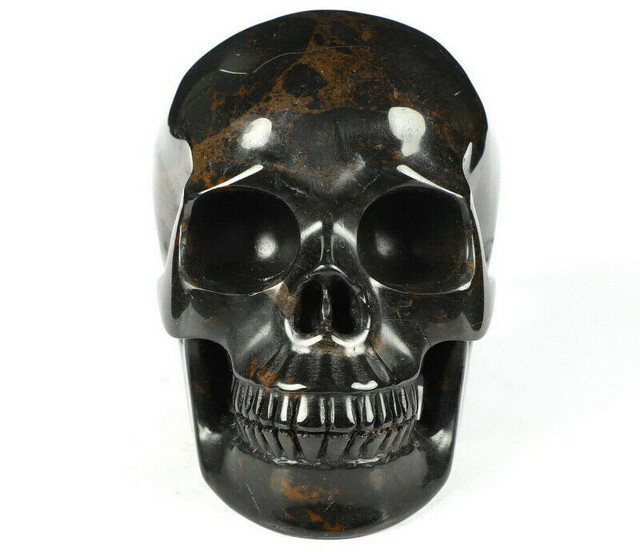 HUGE 5" Mahogany Obsidian Crystal Skull! Hand carved, realistic. in Arts & Collectibles in Mississauga / Peel Region - Image 2