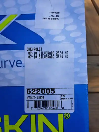 Brand new in the box chrome aeroskin hood deflector for 07-10 chevy 2500 hd. $140