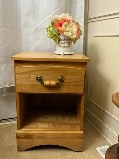 1 Solid Wood Night Table 18”L, 15”W, 26”High, View more