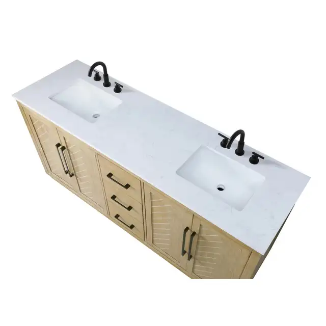 72” Double Bathroom Vanity Sink Cabinet Marble Top - Brand New in Cabinets & Countertops in Oakville / Halton Region - Image 5