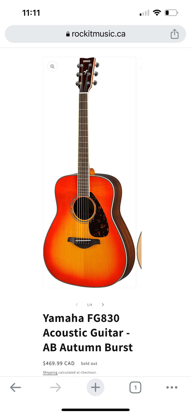 Yahama FG830 Acoustic Guitar with Case - Autumn Burn | Guitars | City of  Toronto | Kijiji