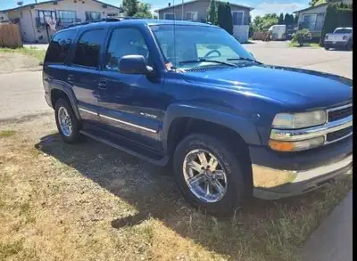 2002 Chevrolet Tahoe LT. 240,000 original kms. V8 5.3L. 4WD. Automatic transmission. Seats 8. Leathe...
