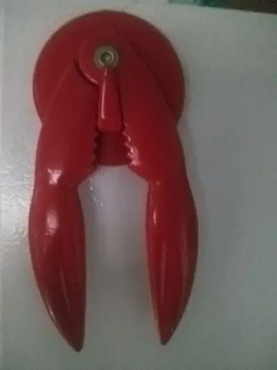 Red crab or lobster claw with magnetic holder $12 Garlic butter dish or use with ice in bottom to ke...