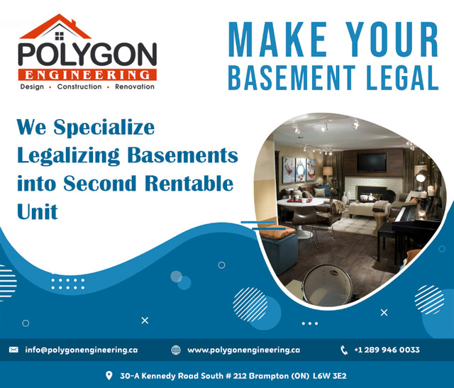 LEGAL BASEMENT DRAWINGS & PERMIT (BRAMPTON/ MISSISSAUGA/CALEDON) in Other in Mississauga / Peel Region