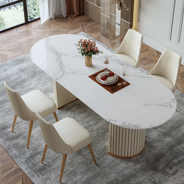 Luxury White Stone Dining Table in Dining Tables & Sets in Mississauga / Peel Region - Image 3