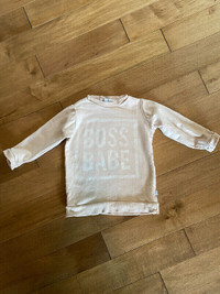 EXCELLENT CONDITION MI & FI 12-18 MONTHS BOSS BABE SWEATER