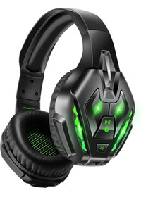 New Wireless Gaming Headset, Bluetooth Over Ear Headphone with 7