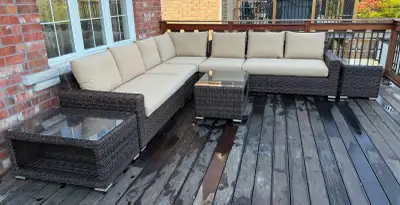 Sunbrella Outdoor Patio Sectional Set – 5 Piece with Loveseat &, View more