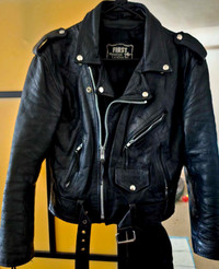 Vintage 80,s First genuine leather motorcycle  jacket  ( lg)