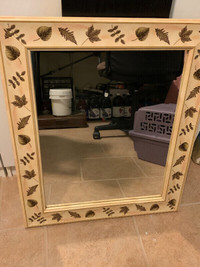 Mirror With Leaf Design For Sale