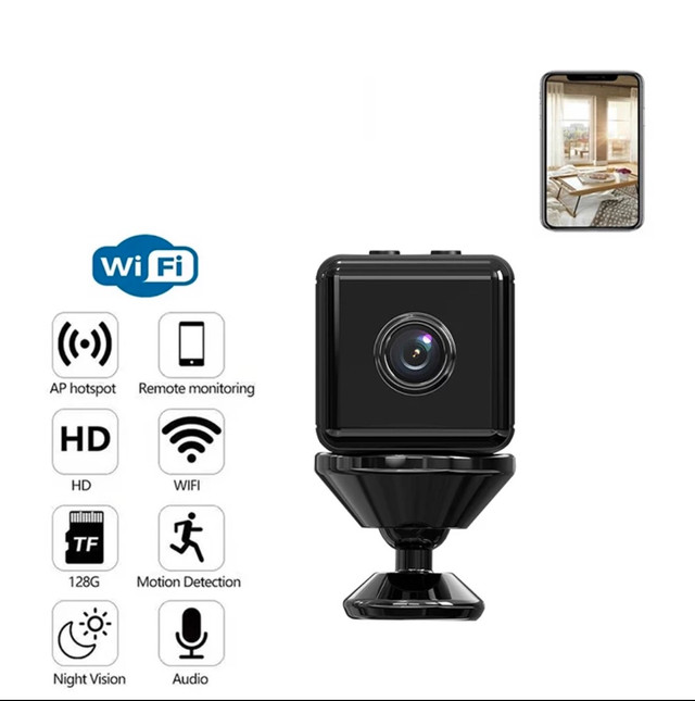 F9 Camera WiFi 4K HD Voice Recorder Mini Video Night Vision  in General Electronics in Gatineau