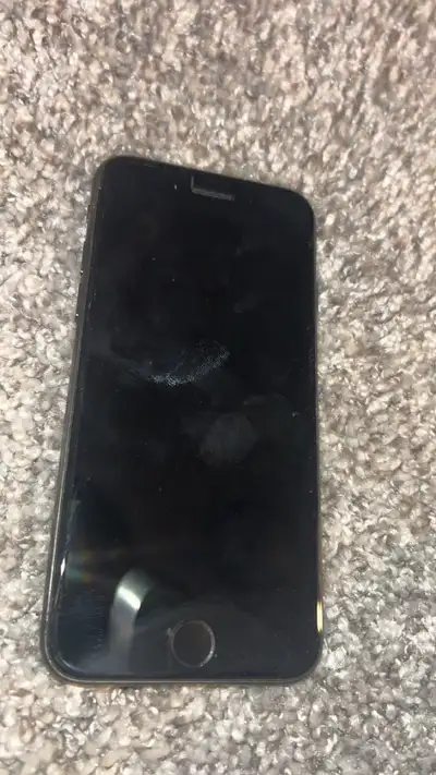 iPhone 8, 64gb. Brand new back glass, battery life 82%. Needs new screen (dropped it, won’t turn bac...