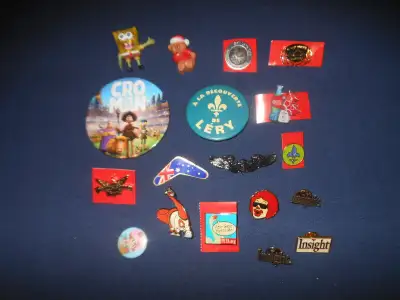 18 assorted pins, View more