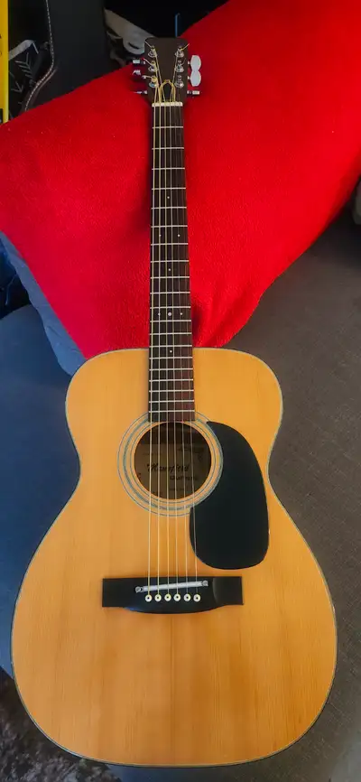 Vintage 1970s Mansfield acoustic guitar. F301 model., View more