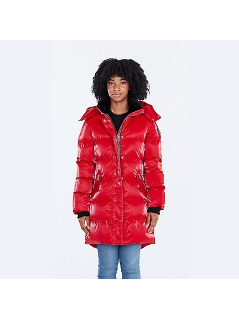 WOMEN'S PENGUIN LONG COAT - ALL WET RED in Women's - Tops & Outerwear in City of Toronto