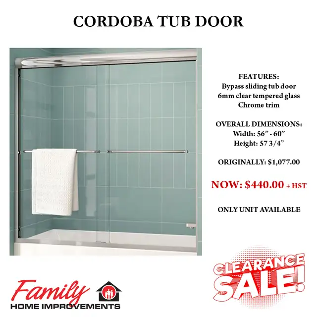 Glass Shower Door and Tub Glass door | Plumbing, Sinks, Toilets ...