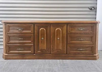 Solid Wood Tudor-Style Storage Cabinet / Credenza – 72", View more