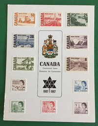 Canada Centennial Issue Stamp Sheet 1867-1967
