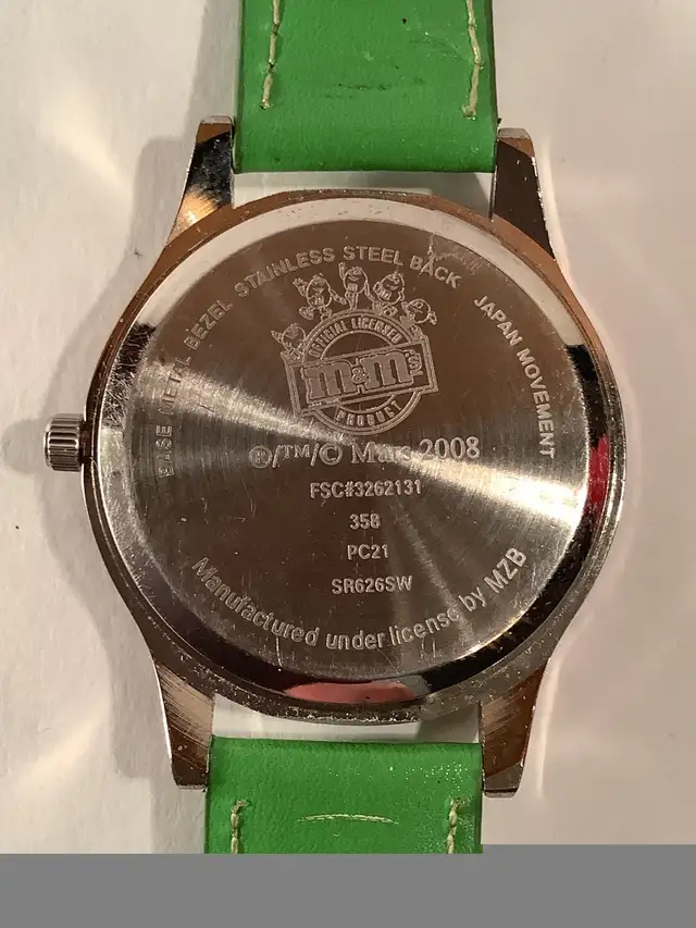 Sexy Green M&M 2008 and M&M Family 2011  Wristwatches  in Arts & Collectibles in City of Toronto - Image 8