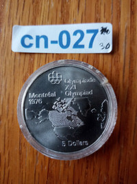 Canada Olympics Montreal 1976 Proof 5 Dollar Silver North Americ