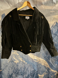 Leather/Suede jacket#6- fringe with conchos