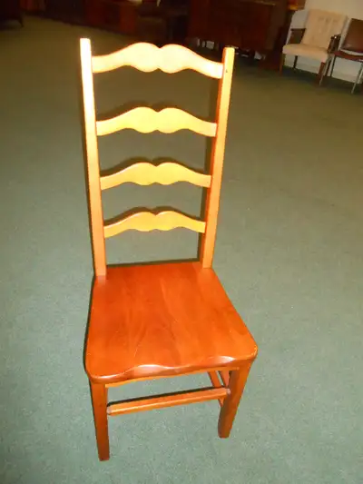 Solid wood chair with tall back, View more